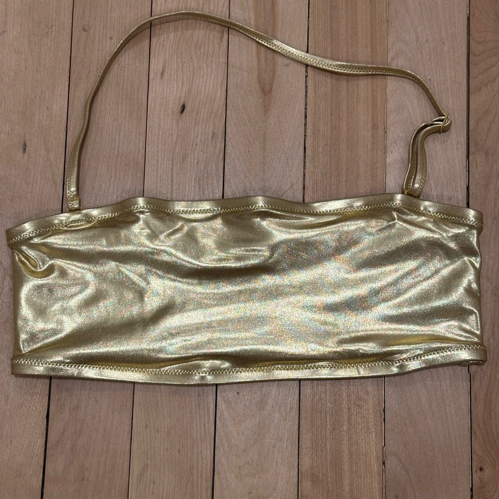 SKIMS swim gold bandeau
